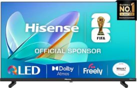 Boxed Hisense 32" 32E5QTUK QLED FHD Smart TV RRP £199 Quantum Dot Colour, Full HD, Dolby Atmos,