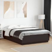 Boxed Berkfield Bed Frame with LED without Mattress Black 160x200 cm (LOC: SR6(1.5)-WO1647 - MP)
