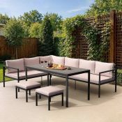 Boxed Aruba Garden Corner Sofa with Table (Box 2 of 2 only) (LOC: SR3,1.2-RR943 - MP)