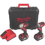 Milwaukee M18 BPP2Q-402C 18V Li-Ion RedLithium Cordless Twin Pack (LOC: SR9(4.19)-KK120 - 1P)
