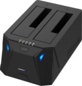 Boxed SABRENT Dual Bay Hard Drive Docking Station, 2 Bay Enclosure | Offline Hard Drive Cloner, 2.