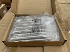 16 X BRAND NEW PACKS OF 10 EURO BAR CABINET HANDLES 5.38 INCHES SATIN NICKEL (LOC: 22.10-AA257 -