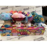 2 x Boxes of 12 x Brand New Living on the Veg 6-inch Plush - Various Multicolored Mushroom