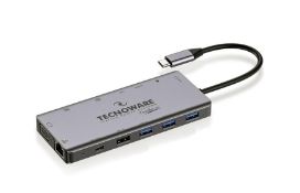 Brand New Tecnoware Hub USB Type-C 13 in 1 Adapter RRP £125, Compatible with MacBook Notebook iPad