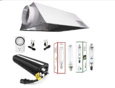 Boxed SunStream 1000w HPS MH Grow Light Bulb Digital Dimmable Ballast with Air Cooled Hood Reflector
