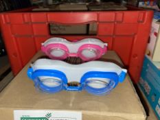 16 X NIPPOS CHILDRENS SWIM GOGGLES IN VARIOUS COLOURS (LOC: 32.4-BB779 - 1P)