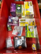 13 PIECE MIXED LOT TO INCLUDE ASSORTED LIGHT BULBS, FIREANGEL, MK ETC. (LOC: R6-4-CC128 - 1P)