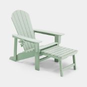 Boxed Westport Set of 2 Green Garden Chairs with Footstool (LOC: RS1.3-RR1944 - MP)
