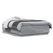 Boxed Berkfield Bed Frame without Mattress Grey Sonoma 140x190 cm (LOC: SR6(5.5)-WO916 - MP)