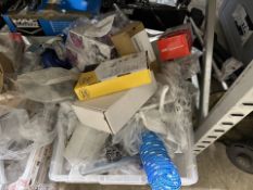 Mixed lot to include mixed sizes door locks, brackets, door handles, rope and more (LOC: SR2,5.7-