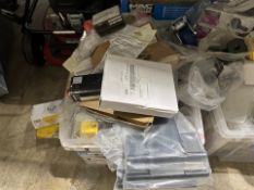 Mixed lot to include mixed sizes door locks, brackets, door handles, rope and more (LOC: SR2,5.7-