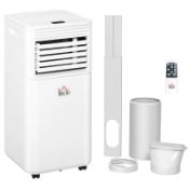 Boxed HOMCOM 7000 BTU Portable Air Conditioner for Cooling Dehumidifier Fan, Air Conditioning Unit