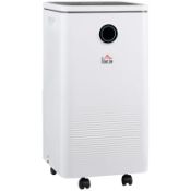 Boxed HOMCOM 10L/Day Dehumidifier with WiFi Smart App Control, 2.5L Water Tank, Digital Display,