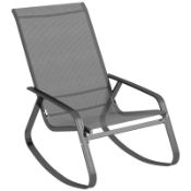 Boxed Outsunny Rocking Garden Chair - Grey (LOC: R49.16-KK1097 - 1LP)