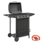 Boxed Outsunny Four Burner Gas Grill BBQ - Black RRP £189.99. 1776 cm² grill: Space to cook six