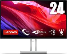 Boxed Lenovo L24i-4B 24 Inch PC Monitor | FHD, 1080p, 48-100Hz, IPS, 4ms, VGA and HDMI (LOC: SR9,6.