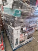 5 x LARGE PALLETS OF UNCHECKED & UNTESTED SMALL DOMESTIC APPLIANCES & OTHER ITEMS. MAY INCLUDE: TVs,