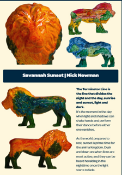 CHILDRENS HOSPITAL PRIDE OF YORKSHIRE SAVANNAH SUNSET LION BY NICK NEWMAN