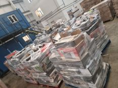 PALLET OF UNCHECKED & UNTESTED SMALL DOMESTIC APPLIANCES & OTHER ITEMS. MAY INCLUDE: TVs, KETTLES,