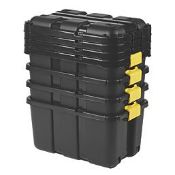 Essentials 49Ltr 390mm x 590mm x 350mm Black/Yellow Storage Trunk 4 Pack (LOC: SR9.2.1-QA933 - 1P)