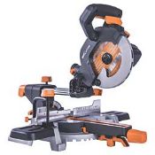 Evolution R185SMS 185mm Electric Single-Bevel Sliding Multi-Material Mitre Saw 220-240V (LOC: SR9.