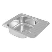 Carysil EA10 1 Bowl Stainless Steel Inset Kitchen Sink 577mm x 487mm (LOC: SR9.2.1-QA932 - 1P)