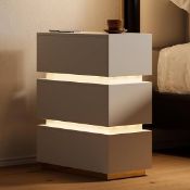 Boxed homary Narrow Smart Nightstand (LOC: SR4-QA2083 - 1P)