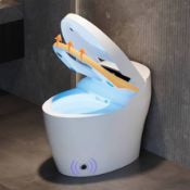 Boxed Homary Tankless Smart Toilet with Built-in Bidet, Standard Semi-Automatic, Heated Seat