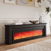 200 cm Electric Fireplace TV Stand with Storage. RRP £1,299.99. (LOC: SR4-QA2115 - OSL)