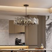 Boxed Clyvra Modern Geometric Crystal Chandelier 10-Light (LOC: SR4-QA2084 - MP)