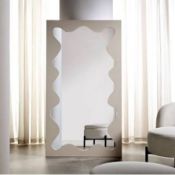 Boxed Destin Wave Mirror 180 x 100 cm, Taupe Gloss RRP £349.99. Our Destin mirror range features