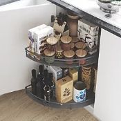 Essentials Grey Half Moon Carousel Storage System 1000mm (LOC: SR2(3.7)-KK4143 - MP)