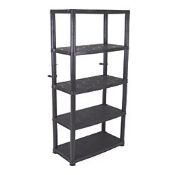 Essentials 5-Tier Plastic Garage Shelving Unit 850mm x 400mm x 1900mm (LOC: SR2(3.7)-KK4144 - MP)