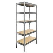Essentials 5-Tier Metal Garage Shelving Unit 900mm x 450mm x 1800mm (LOC: SR2.5F-KK4179 - 1LP)