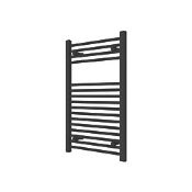 Flomasta 800mm x 500mm 1239BTU Black Flat Towel Radiator (LOC: SR2(3.7)-KK4145 - 1LP)