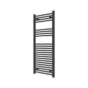 Flomasta 1200mm x 500mm 1815BTU Black Flat Towel Radiator (LOC: SR2.5F-KK4169 - 1LP)