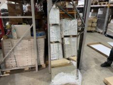 BRAND NEW SATIN LAKE BRASS BEVEL EDGE LUXURY STANDING MIRROR RRP £299 61 X 170CM (LOC: CNT59-