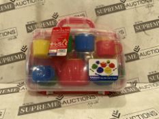 6 X BRAND NEW Peterkin Tea Set in Carry Case, 31 x 26 x 9 cm This portable tea set from Peterkin