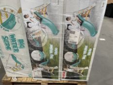 3 X DOLU TOY FACTORY BIG WATER SLIDES (COLOURS MAY VARY) (LOC: 23.18-AA9829 - HP)