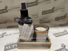 10 X BRAND NEW PECKSNIFFS ENGLAND WOODEN DUO CADDY GIFT SET INCLUDING AROMA THERAPY RE-CHARGE