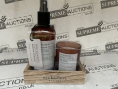 10 X BRAND NEW PECKSNIFFS ENGLAND DUO WOODEN CADDY GIFT SETS INCLUDING AROMA THERAPY DE-TOX