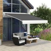 Boxed Outsunny Retractable Electric Awning - Remote Controlled - 3 x 2.5m - RRP £399.99. (LOC: