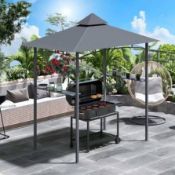 Boxed Outsunny Double-Tier BBQ Shelter with Shelves 2.45 x 1.48m (LOC: SR6.3.5-QA1895 - OSL)