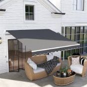 Boxed Outsunny Retractable Garden Awning, 3x2.5m (LOC: SR6.3E-QA1935 - OSL)