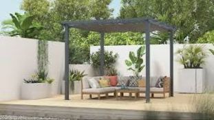 Boxed Outsunny 3 x 3(m) Aluminium Pergola with Retractable Roof, (LOC: SR6R-QA1852 - OSL)