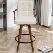 Boxed Corrales Swivel Bar Stool Beige Counter Stool (68cm Seat Height) (LOC: SR6(3.2)-KK4707 - MP)