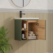 Boxed 500mm Single Bathroom Vanity with Basin Green (LOC: SR6(3.6)-KK4720 - MP)