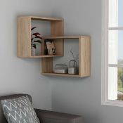 Boxed Isabelle 2 Piece Square Oak 26.77 H" x 23.62 W" x 23.62D" (LOC: SR6(4.4)-KK4735 - 1LP)