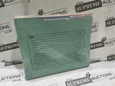 20x BRAND NEW STOCKROOM + PACKS OF 30 FILE FOLDERS IN ASSORTED COLOURS. (LOC: 18.3-AA1076 - 1P)