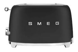 Smeg 50's Style 2 Slice Toaster | TSF01BLMUK | Matte Black. RRP £199.00. (LOC: RS1.9-QA2185 - SP)